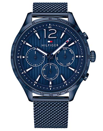 Tommy Hilfiger Reloj Multiesfera para Hombre de Cuarzo con Correa en Acero Inoxidable 1791471