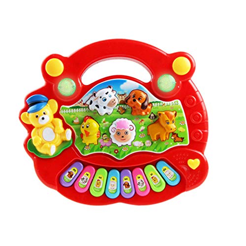 TOYANDONA 1Pcs Bebé Piano Instrumento Musical Juguete Educativo Animal Granja Desarrollo Musical Juguete (Color Aleatorio)