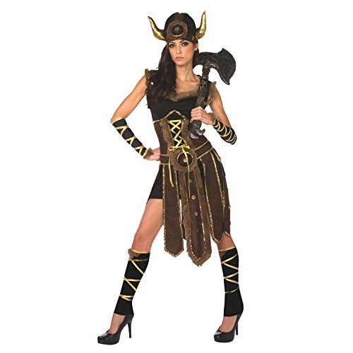 Traje Vikingo para Mujer Ropa de Mujer vikinga Vestido Guerrero nórdico para Mujer - Medio