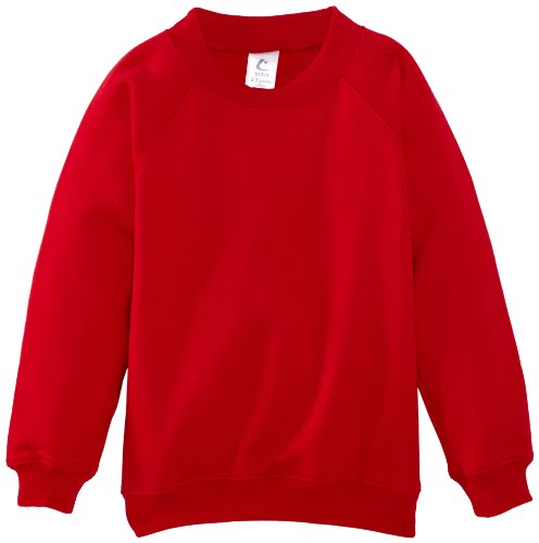 Trutex Limited 260G Crew Neck, Sudadera para Niños, Rojo (Scarlett), 7-8 años (Talla del fabricante: 23-25" Pecho)