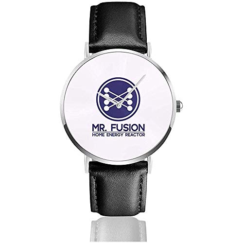 Unisex Business Casual Regreso al Futuro Mr Fusion Home Energy Reactor, Trucker Cap Watches Reloj de Cuero de Cuarzo