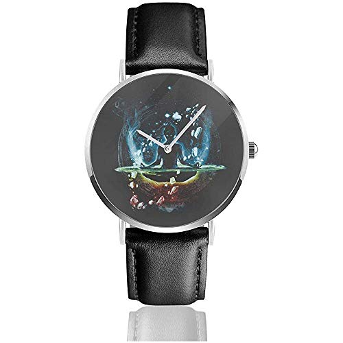 Unisex Business Casual The Last Space Bender Legend of Korra Relojes Reloj de Cuero de Cuarzo