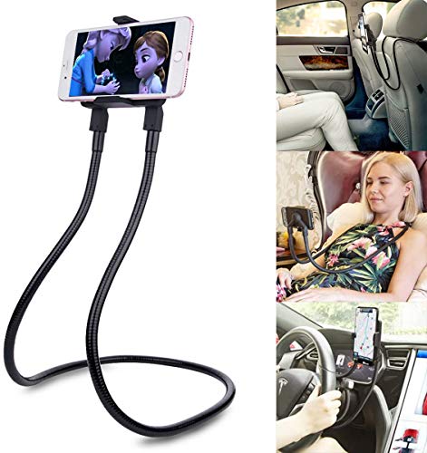 UVERTOOP Soporte Movil, Flexible Cuello de Cisne Soporte para Teléfono Móvil Cama Universal Brazo Largo Mesa Soporte Movil Perezoso de Múltiples Funciones para iPhone 12 11 Pro Xs Max 8 Samsung y más