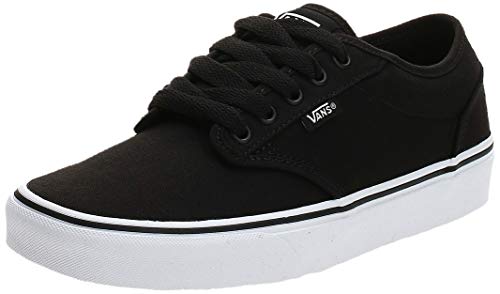 Vans Atwood, Sneaker Hombre, Negro (Black/White Canvas 187), 40.5 EU