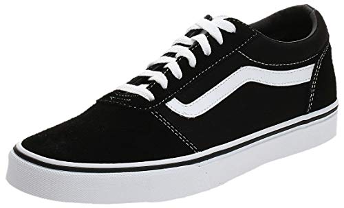 Vans Ward Canvas, Zapatillas Hombre, Negro ((Suede/Canvas) Black/White C4R), 45 EU