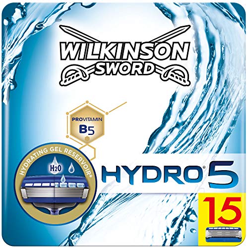 Wilkinson Sword Ffp ECO box Pack Hydro 5 - Kit de 15 recambios de cuchillas de 5 hojas para hombre, afeitado manual masculino