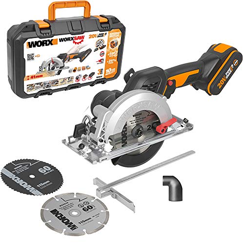 WORX WX531 Sierra Circular Brushless Worxsaw 20V 2Ah, Negro