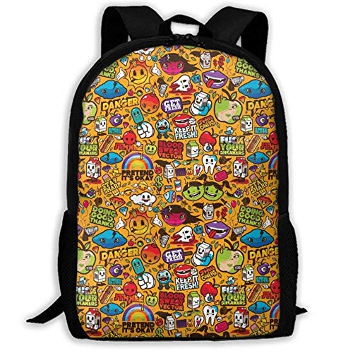 XCNGG Mochila de impresión de fotograma Completo para Adultos Mochila Informal Mochila Mochila Escolar Casual Large College School Daypack - Laptop Outdoor Backpack Cartoon Design Style Backpa