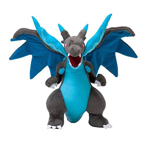 XINHANG Pokemon Pokemon Pokemon Pokemon Pokémon Pokémon Respirador de fuego Dragon Muñeca de peluche Edición XY Azul