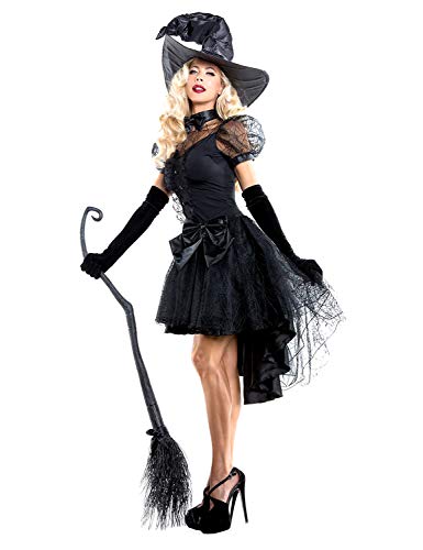 XINSH Disfraz de Halloween Bruja Mujer Corto Adulto Juego de rol Disfraz de Carnaval