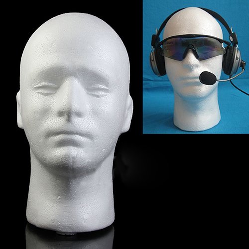 ypypiaol Modelo de cabeza masculina, Espuma práctica Maniquí masculino Maniquí Peluca Gafas Cabello Sombrero Bufanda Soporte de exhibición de la joyería, (1 piezas, 28 cm) Blanco