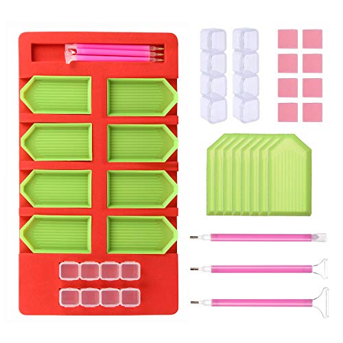 YZCX Kit Diamante de Pintura Herramientas Accesorios Bandeja Organizadora de Accesorios de Pintura de Diamante DIY 5D Diamond Painting Kit Completo Accesorios de Punto de Cruz