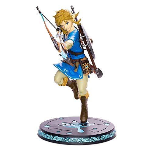 ZELDA Estatua Enlace Figura Aliento del Salvaje con Diorama Base de Nintendo PVC 23cm