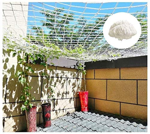 ZHAS Redes de Seguridad, Valla Red de Cuerda Tejida Red de Tejido para Balcones Escaleras de Ventana Red de fútbol anticaída Red de hamacas Columpio Red de protección para Exteriores, 5x9m （16.4