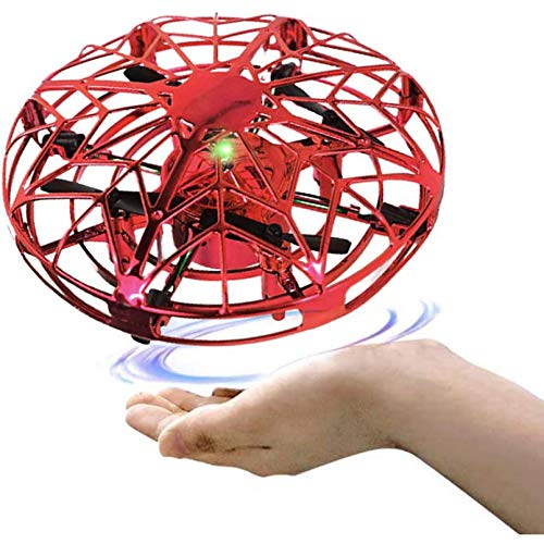 ZPZZPY Mini Drone para niños platillo Volador Juguete Control Manual helicóptero quadrotor avión inducción infrarroja Recargable avión Volador Juguete Interior al Aire Libre Bola voladora