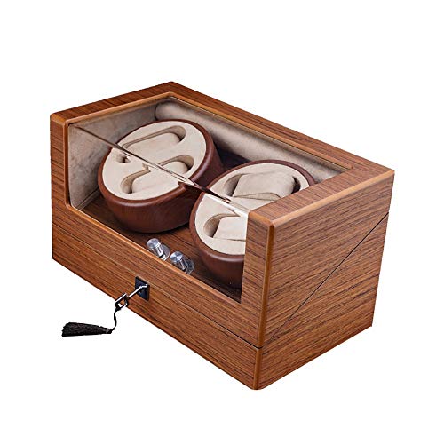 ZXZXZX Watch Winder Cajas Giratorias para Relojes Automatico, Silenciosa Relojes Vitrina Estuche Bobinadora Organizadora Caja de Almacenamiento Solo Mecánico (No Incluye Relojes)