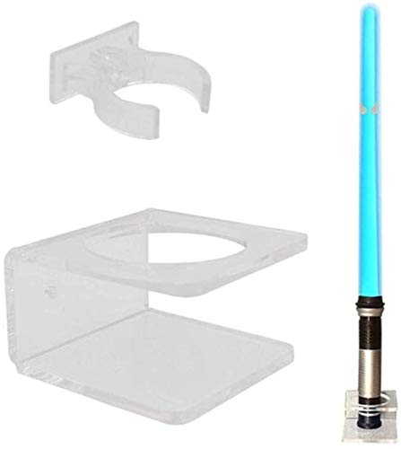 zzj The Force Lightsable - Soporte de pared con diseño de estrella y espada recta, acrílico