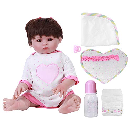 01 Muñeca Infantil, se Puede bañar Muñeca Realista, la Cabeza y Las extremidades se Pueden Mover libremente Niños para el hogar del Dormitorio de la niña(47cm)