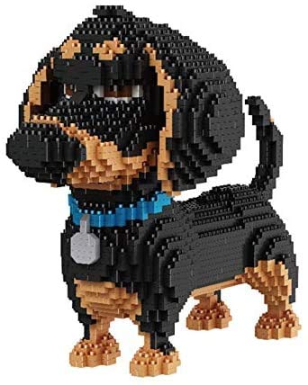 2000 + Uds, Modelo De Perro Súper Lindo, Nanoblock Nano, Mini Bloques, Juego De Bricolaje, Regalos De Juguete para Adultos Y Más De 6 Niños Schnauzer