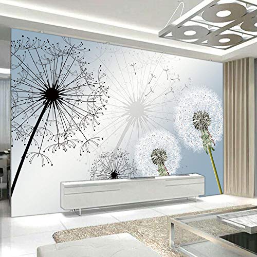 3d stereo film wall living room TV 8d stereo wallpaper moderno minimalista moda diente de león 3d stereo film wall papel pintado a papel pintado pared dormitorio autoadhesivo-250cm×170cm