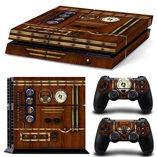 46 North Design Ps4 Playstation 4 Pegatinas De La Consola Old Time Machine Clock + 2 Pegatinas Del Controlador