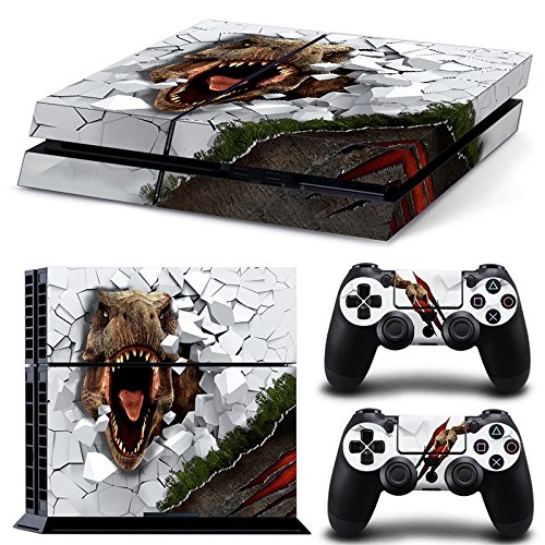 46 North Design Ps4 Playstation 4 Pegatinas De La Consola T-Rex + 2 Pegatinas Del Controlador