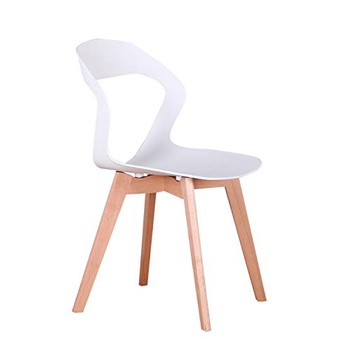 555 Un conjunto de 4 sillas de comedor/sillas de café, respaldo calado de madera maciza, estructura estable de ocio silla de comedor silla de comedor