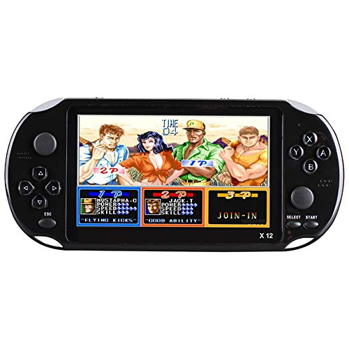 8GB Handheld Game Console, Consola de Juegos portátiles construidos, 5,1 Pulgadas 2000 Juegos clásicos 97GBA para FC, GB, GBA, GBC, MD, NES, SFC, PS, Arcade Niños y Adultos,Negro