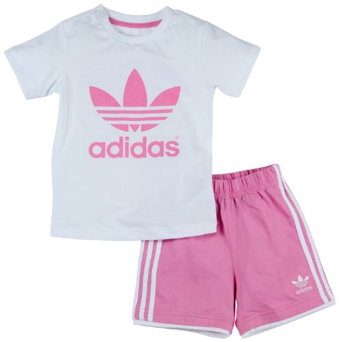 adidas Conjunto I Set Blanco/Rosa 9-12 Meses (74/80 cm)