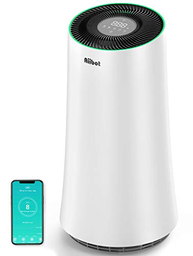 Aiibot Purificador de Aire para el hogar,Dormitorio Grande,Filtro de Aire con Filtro HEPA Verdadero,silenciosa,Temporizador,WiFi Control purificadores de Aire para alergias,Polen,olores de Fumar,120㎡