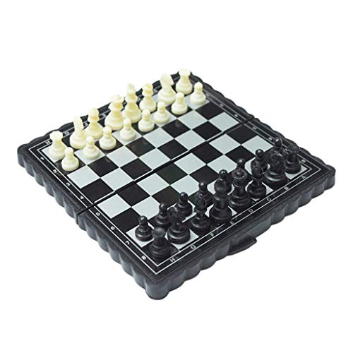 Ajedrez Children's Chess Dobling Magnetic Portable Mini Puzzle Game para niños, Travel Carry 13x13cm / 5.1x5.1 Pulgada Regalo de ajedrez (Color : Chess Set, tamaño : X2)