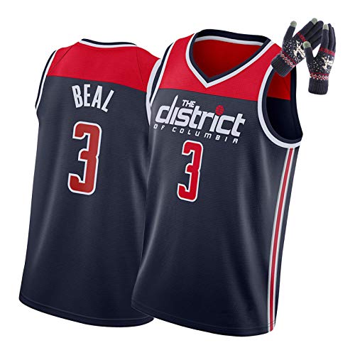 AKLP Jersey De Baloncesto para Hombres, Wizǎrds 3# Běal Navy 2020/21 Swingman Jersey - Edición De La Edición/Asociación/Edición De Iconos Statement Edition-M