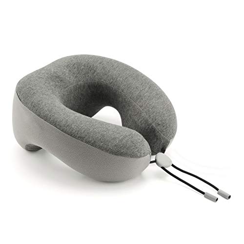 Almohada de cuello, almohada de la siesta de espuma de memoria, almohada cómoda en forma de U, conveniente para llevar almohada, adecuada para avión, tren, coche, lectura, dormir ( Color : Gray )