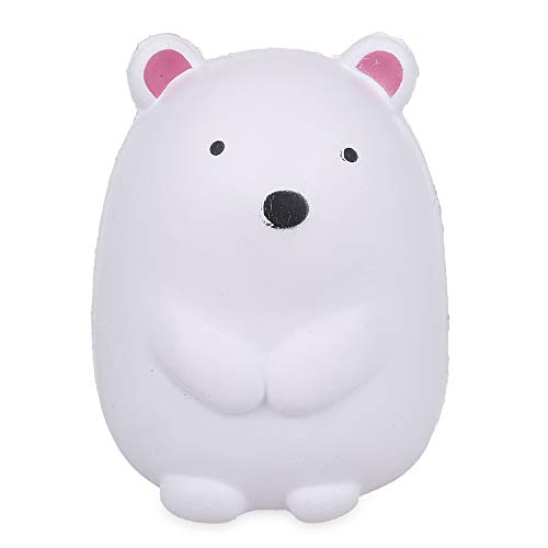 Anboor 5.1 "Squishies Oso Polar Kawaii Suave Crecimiento Lento Perfumado Squishies Animal Alivio del Estrés Juguetes para Ni?os Colección de Regalos Accesorios Decorativos Blanco