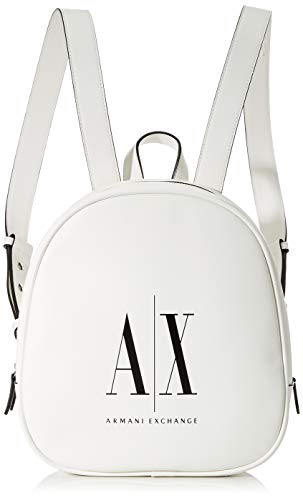 Armani Exchange Icon - Mochila, color Blanco, talla 27x9x24 cm (B x H x T)