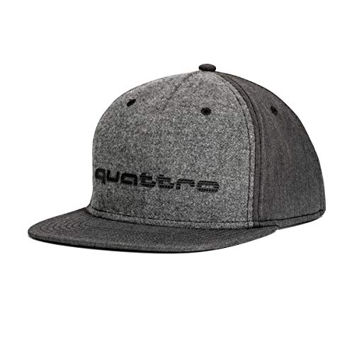 Audi 3131700800 Gorra de béisbol, diseño con texto Quattro, gris