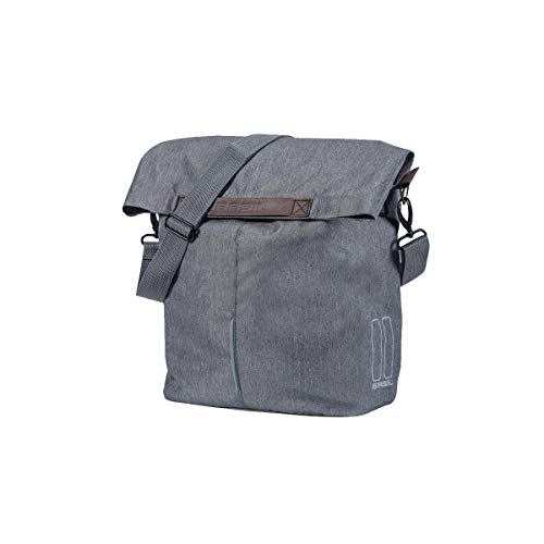 Basil City Shopper - Alforja para la Compra, Color Gris Melea, 14/16 litros