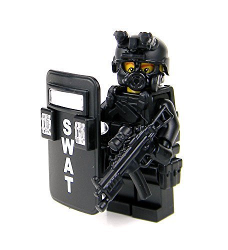 Battle Brick Custom SWAT Police Officer Pointman (SKU50) Minifigure by