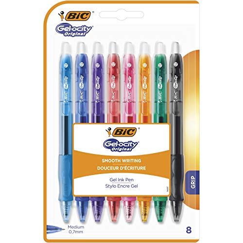 BIC Gel-ocity Original - Blíster de 8 unidades, bolígrafos de Gel, colores surtidos