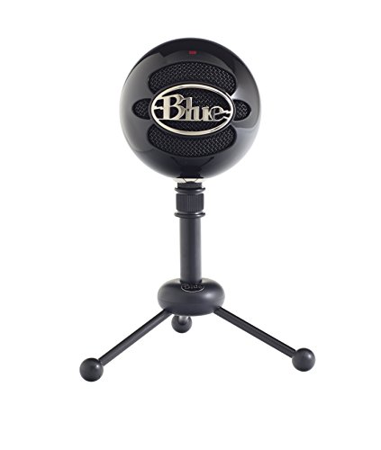 Blue Microphones Snowball - Micrófono USB con dos patrones de captación versátiles y diseño óptimo y retro para grabación, transmisión y podcasting en PC y Mac, color Negro