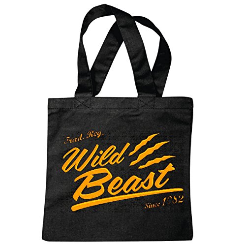 Bolsillo Bolso Bolsa Wildbeast desde 1982 VINTAGE UNIVERSIDAD LATINA EE.UU. Los Ángeles California Brooklyn NEW YORK Manhattan RUGBY BÉISBOL FÚTBOL FÚTBOL Bolsa de deporte Bolsas de Negro