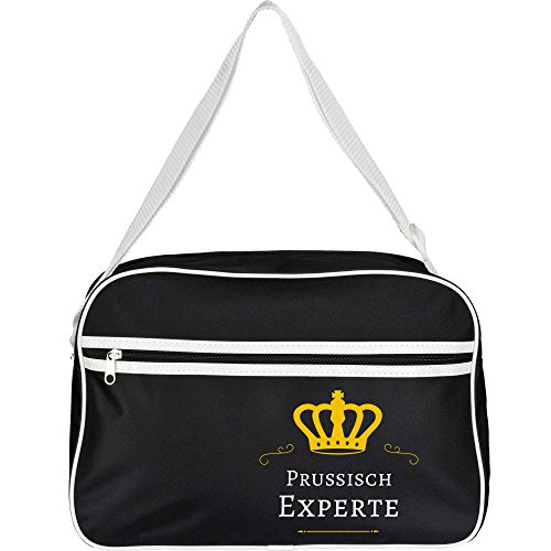 Bolso bandolera prusiano experto negro retro