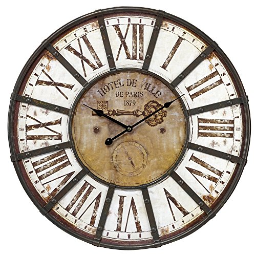 Brio 34326 Reloj Charme Indus diametre 60 Metal marrón y Blanco 4 x 60 x 60 cm