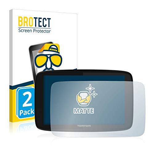 BROTECT Protector Pantalla Anti-Reflejos Compatible con Tomtom GO 520 / GO 5200 (2 Unidades) Pelicula Mate Anti-Huellas