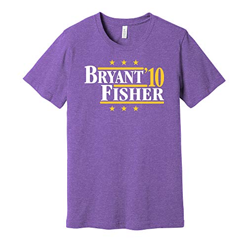 Bryant & Fisher '10 – Camisa de parodia de campaña política, versión púrpura y dorado, impresiones de rayos de la muerte