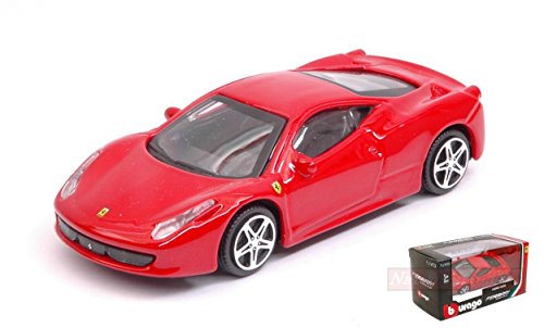 Burago BU31103R Ferrari 458 Italia Red 1:43 MODELLINO Die Cast Model Compatible con