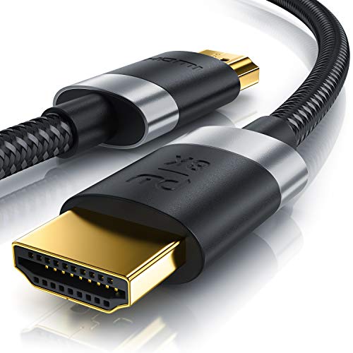 Cable HDMI 2.1 de 8 K a 60 Hz, 4 K a 120 Hz, DSC, HDTV 7680 x 4320, UHD II, HDMI 2.1 2.0a 2.0b, 3D, cable HDMI Ethernet, HDR, ARC, conector de precisión, compatible con Blu Ray PS4 Xbox