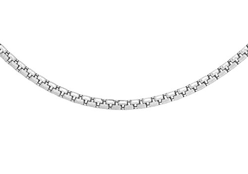 Cadena Belcher de oro blanco de 9 quilates, 36 diamantes, 41 cm