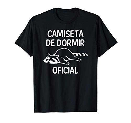 camiseta de dormir oficial mapache pijama regalo Camiseta