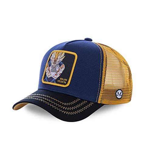 Capslab - Gorra de béisbol, de camionero, de Dragon Ball Z Majin Vegeta Blue Talla única